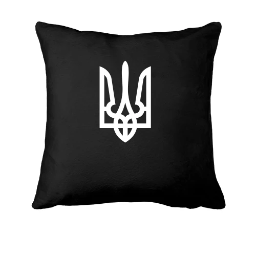 Подушка, Чорний, з гербом України (Н)