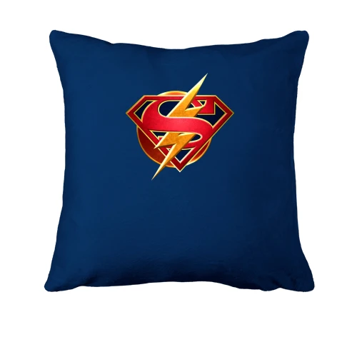 Подушка, Синій, Superman and Flash
