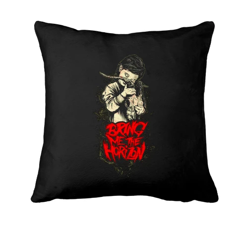 Подушка, Черный, c Bring me the horizon girl (2)