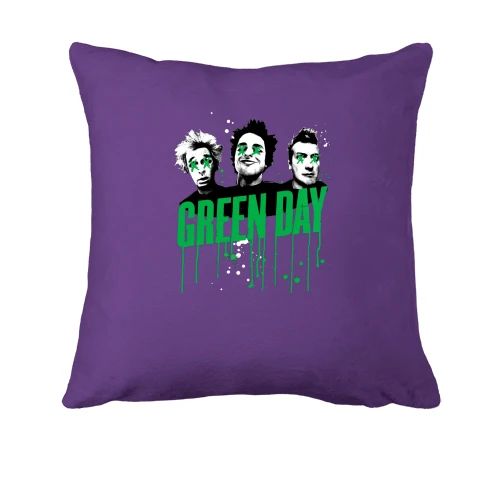 Подушка, Фиолетовый, Green day Uno! Dos! Tré!