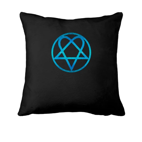 Подушка, Черный, Blue Logo