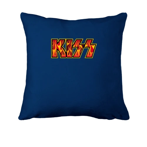 Подушка, Синій, KISS (fire logo)