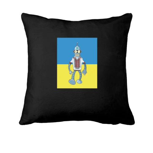 Подушка, Черный, с украинским Бендером