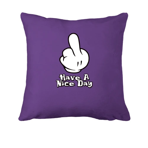 Подушка, Чорний, з написом "Have a nice day"