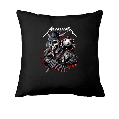 Подушка, Черный, Metallica (со скелетом-воином) 2