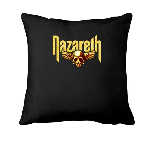 Подушка, Черный, Nazareth (с золотым черепом)