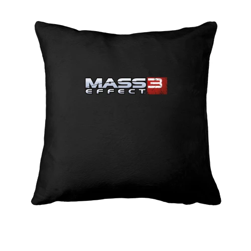 Подушка, Черный, Mass Effect 3 Logo