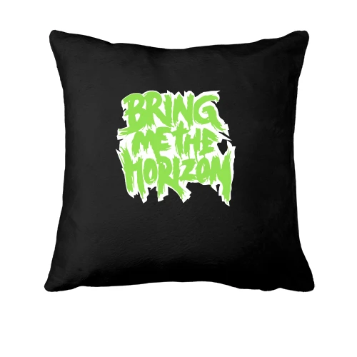 Подушка, Чорний, Bring me the horizon logo green