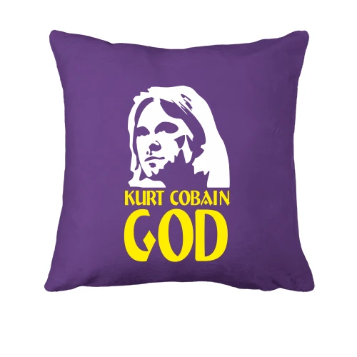 Подушка Kurt Cobain is god