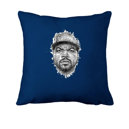 Подушка, Синий, с Ice Cube (иллюстрация)