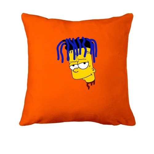 Подушка, Красный, с Бартом Симпсоном в образе Lil Pump (2)