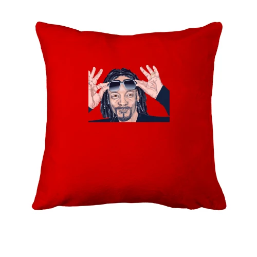 Подушка, Червоний, зі Snoop Dogg з окулярами