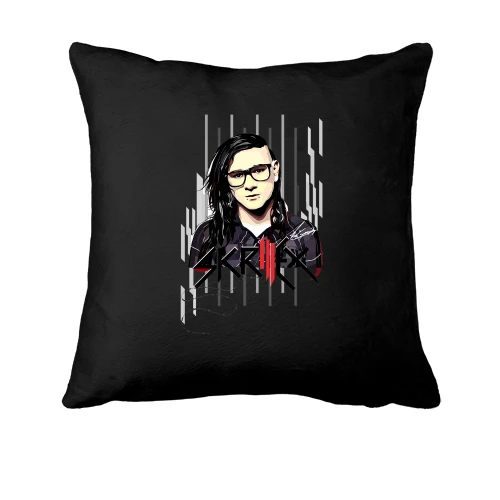Подушка, Черный, со Skrillex