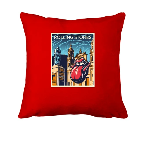 Подушка, Червоний, Rolling Stones Poster