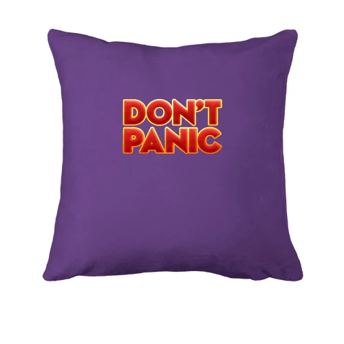 Подушка, Фиолетовый, don't panic
