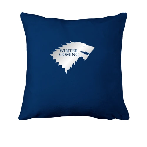 Подушка, Синий, winter is coming (2)