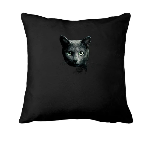 Подушка, Черный, с черным котом (2)