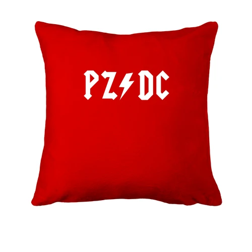Подушка, Червоний, з надписом "PZ DC" (AC DC)