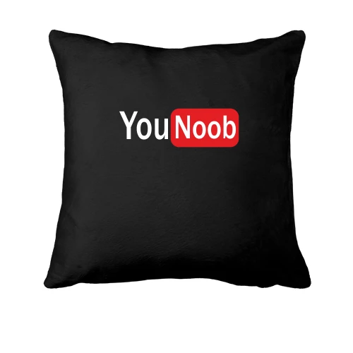 Подушка, Черный, с надписью "You Noob"