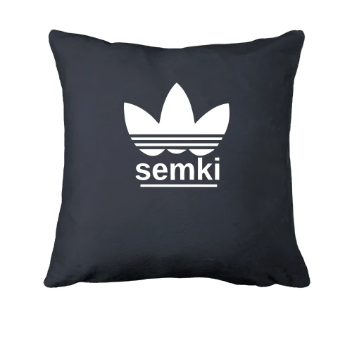 Подушка, Серый, с надписью "Semki"