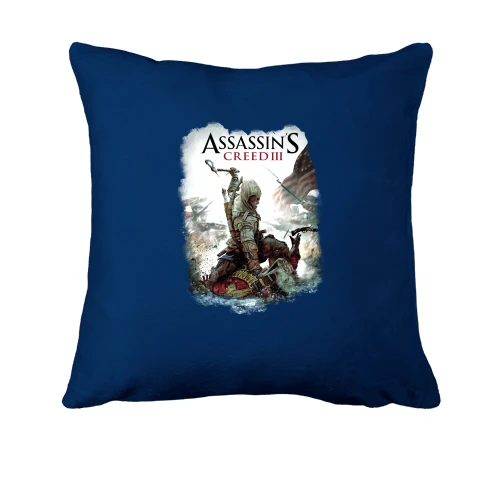 Подушка, Синий, с Коннором Кенуэем (Assassins Creed 3)