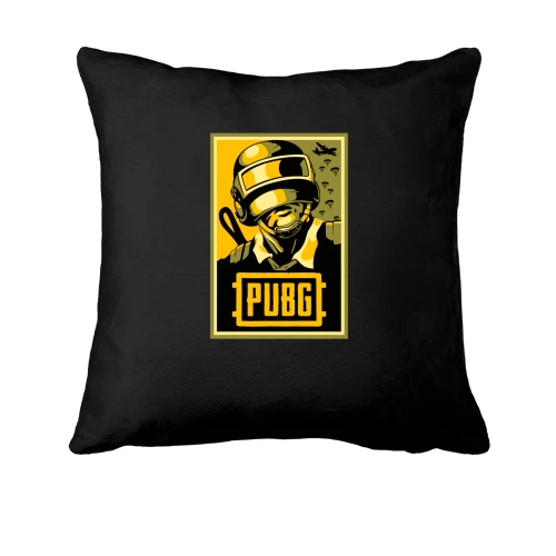 Подушка, Чорний, з постером Playerunknown's Battlegrounds (PUBG)