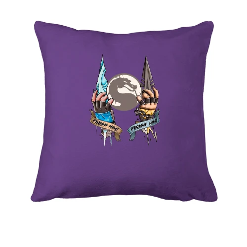 Подушка, Фиолетовый, с клинками из Mortal Kombat