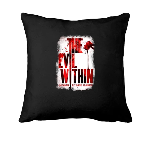 Подушка, Черный, с артом The Evil Within