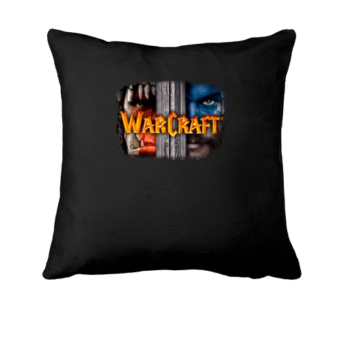 Подушка, Черный, с постером к WarCraft