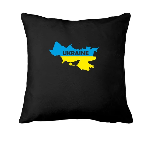 Подушка, Черный, с картой УНР