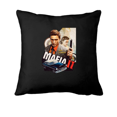 Подушка, Черный, с постером к Mafia 2 - Vito Scaletta