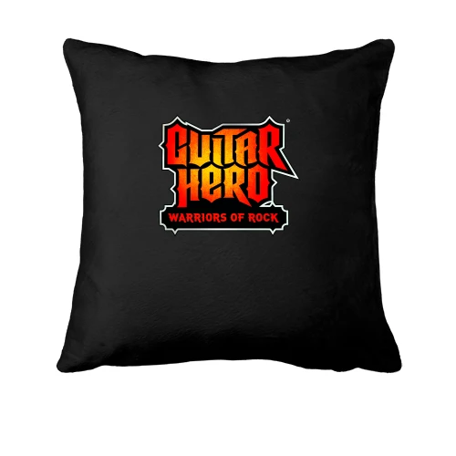 Подушка, Черный, с постером Guitar Hero - Warriors of rock