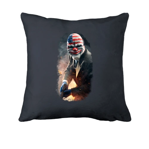 Подушка, Черный, с постером игры Payday