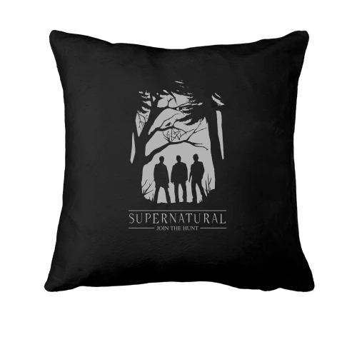 Подушка, Черный, Supernatural - join the hunt