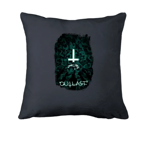 Подушка, Черный, с постером игры Outlast