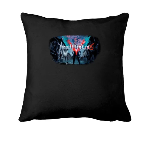 Подушка, Чорний, з постером Devil May Cry 5