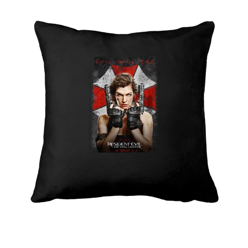 Подушка, Черный, с обложкой игры Resident Evil