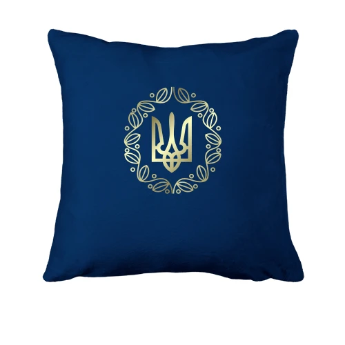 Подушка, Синий, с гербом УНР