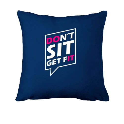 Подушка, Синий, Dont sit get fit