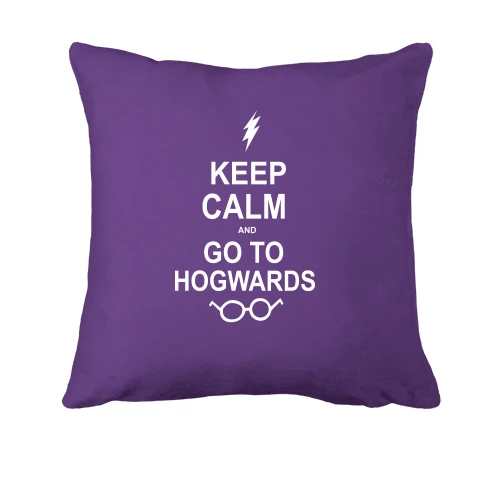 Подушка, Фіолетовий, Keep calm and go Hogwards