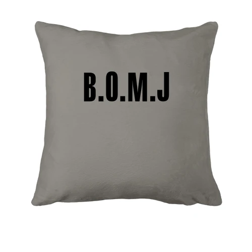 Подушка з логотипом B O M J