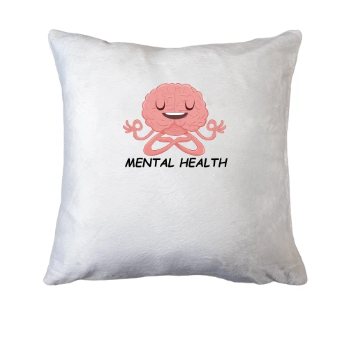 Подушка з мозком і написом "Mental Health"