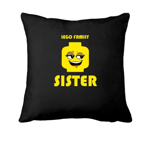 Подушка, Черный, Lego Family - Sister