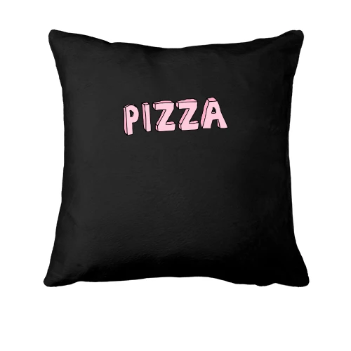 Подушка, Черный, с надписью "Pizza"