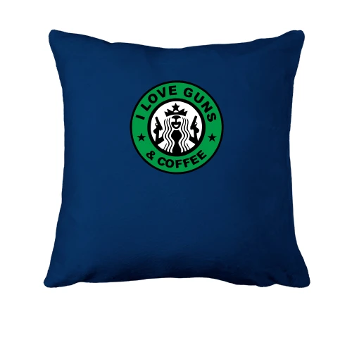 Подушка Guns and Coffee
