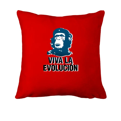 Подушка, Червоний, з надписью "Viva la Evolution"