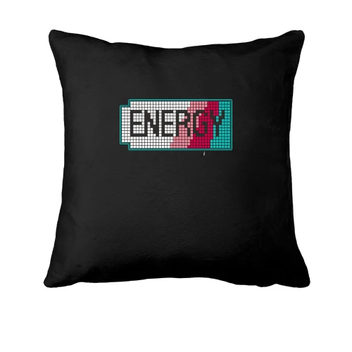Подушка, Черный, с надписью "Energy"