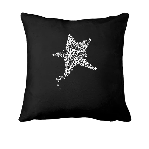 Подушка, Черный, Peace Star Звезда