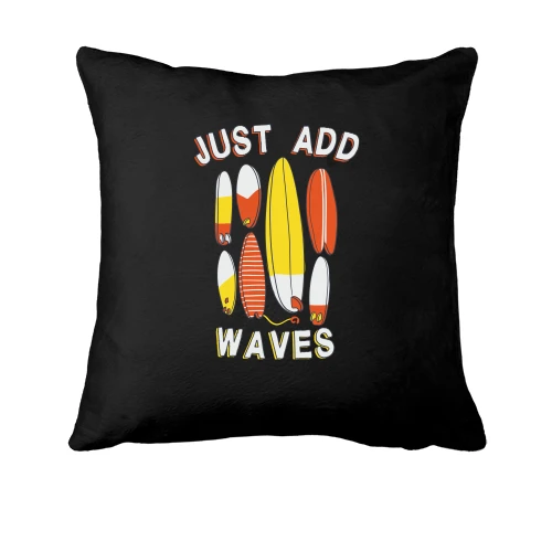Подушка, Черный, Just add waves Серфинг