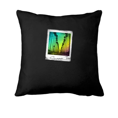 Подушка, Чорний, Polaroid Summer Time з пальмами